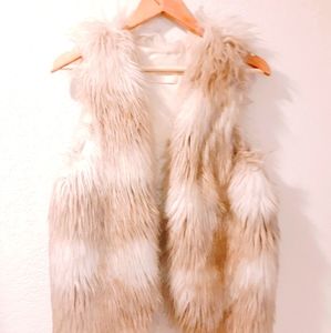 Altar'd State Groovy Faux Fur Sleeveless Jacket